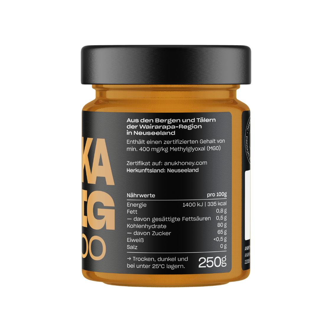 ANUK Premium Manuka Honig MGO400: 250g