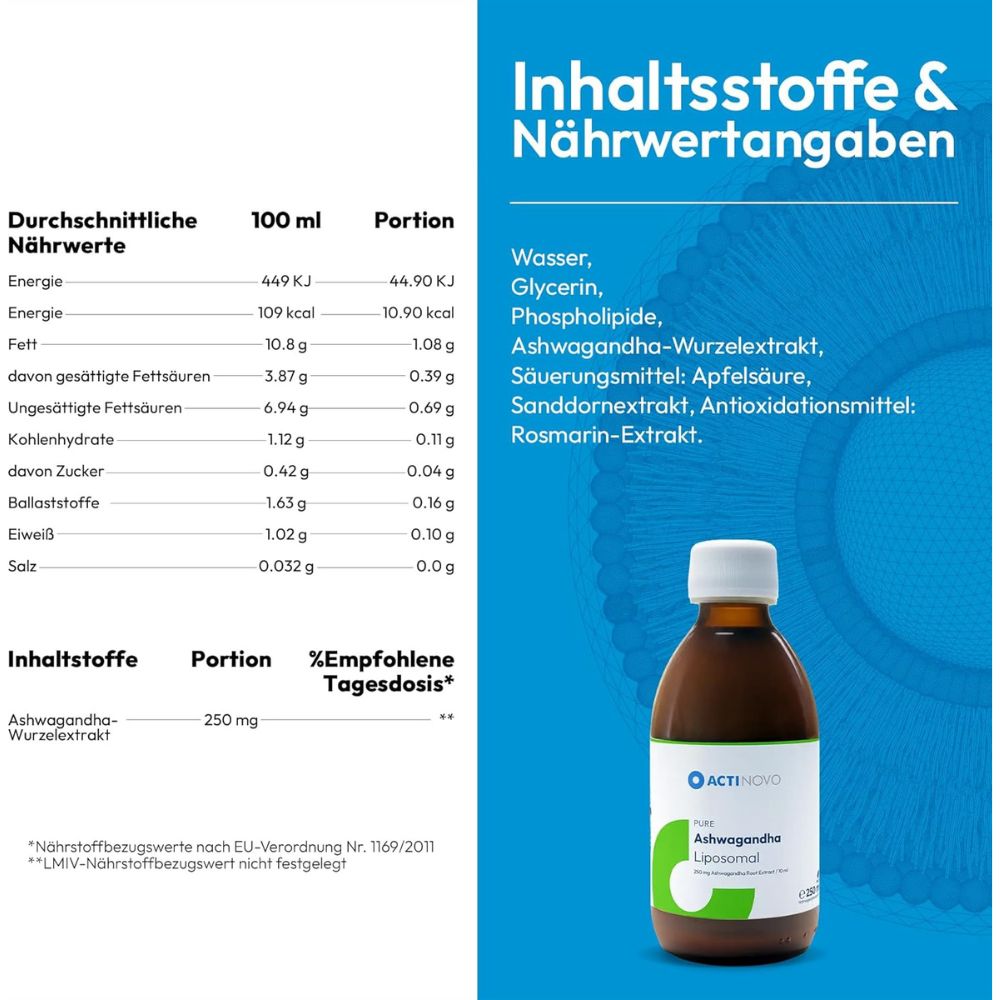 ActiNovo | Ashwagandha Liposomal - 250ml