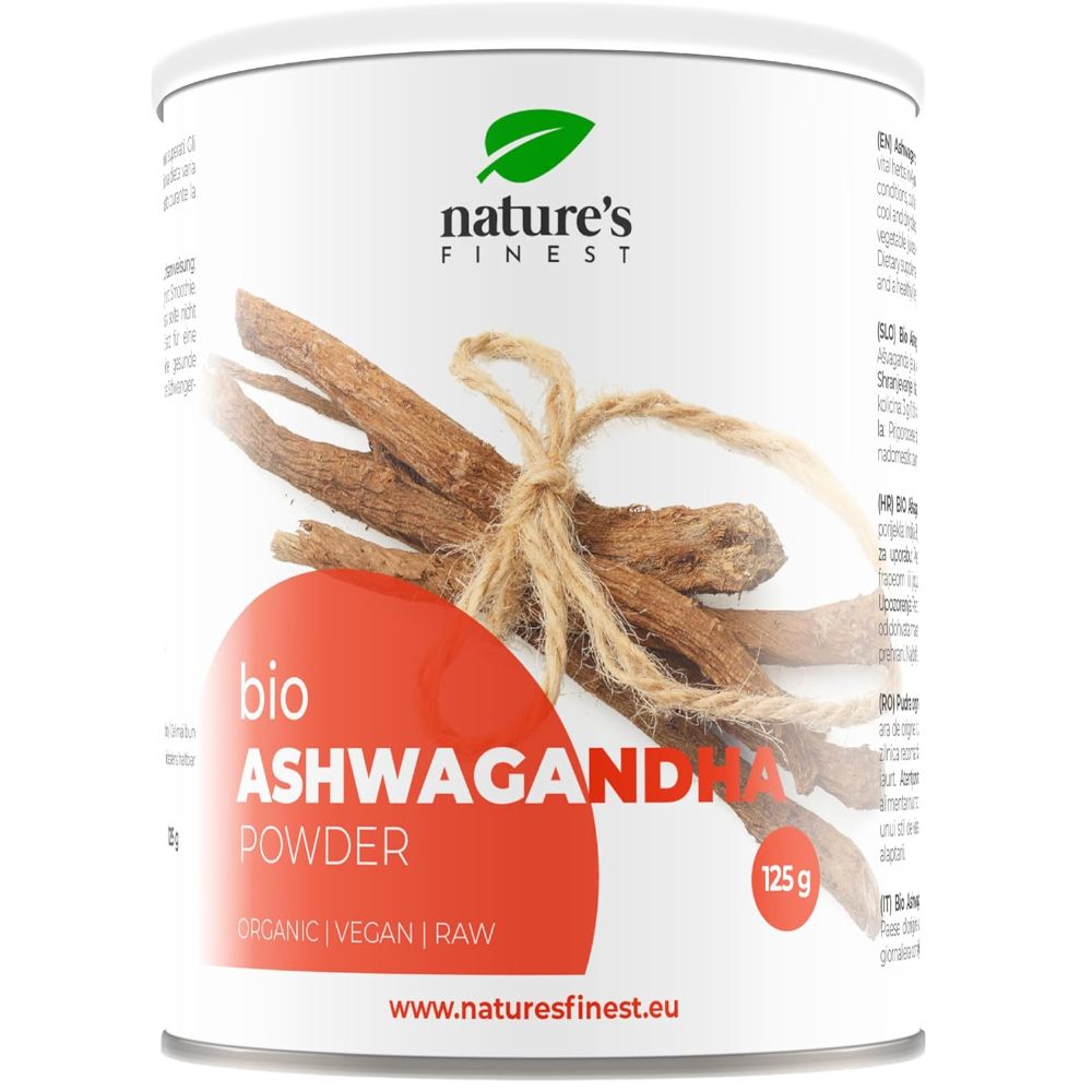 Nature's Finest I Ashwagandha-Pulver Bio für Entspannung, Stressschutz & Energie