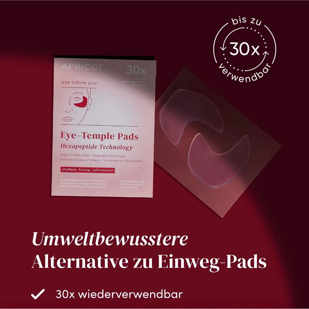 APRICOT | Wiederverwendbare Augen-Schläfen Pads mit Hexapeptid - 30 Behandlungen