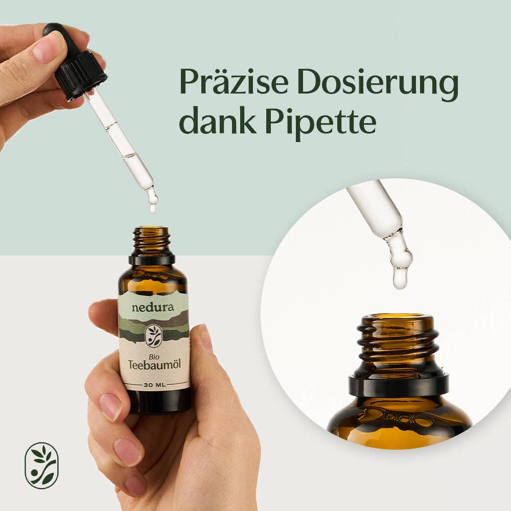 Nedura BIO Teebaumöl - Natürliche Pflege für Haut und Gesicht - 30ml