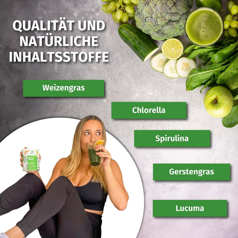 Nature's Finest | Bio Detox Mix - Superfood Mixpulver zur Entgiftung des Körpers