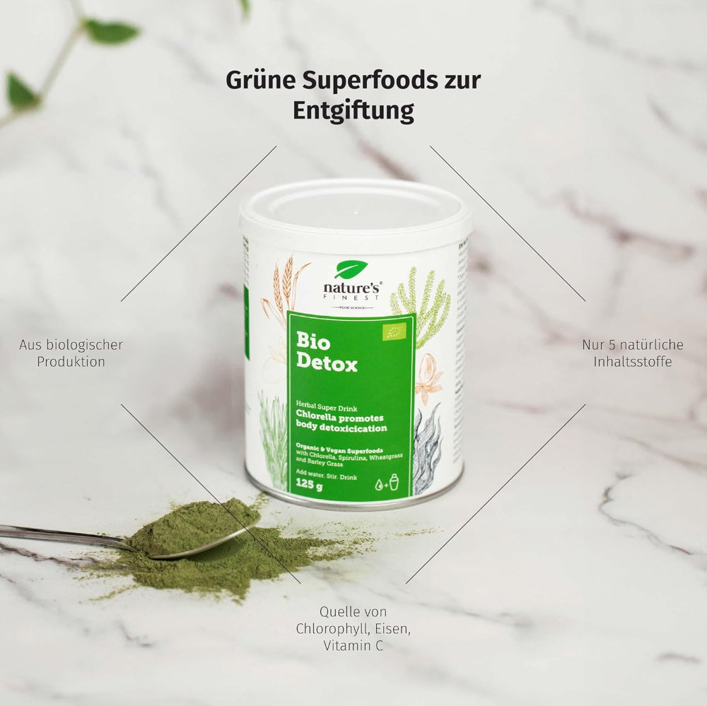 Nature's Finest | Bio Detox Mix - Superfood Mixpulver zur Entgiftung des Körpers