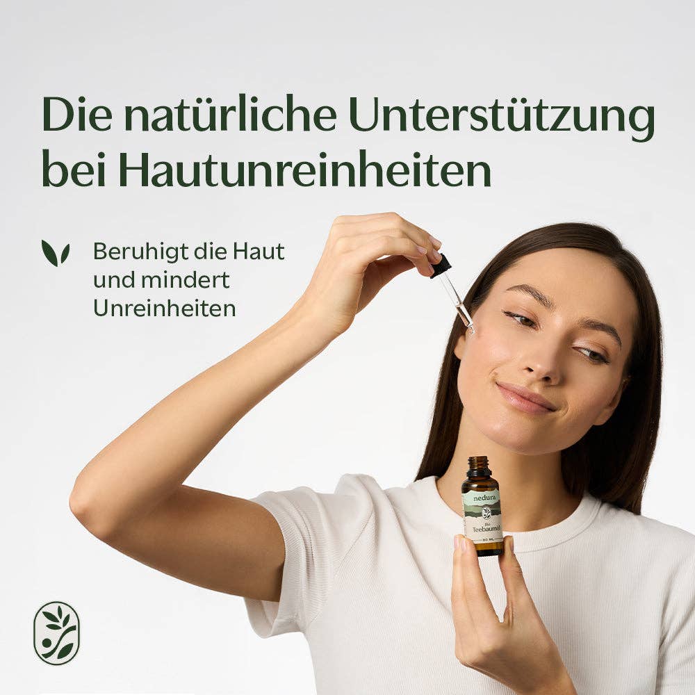 Nedura BIO Teebaumöl - Natürliche Pflege für Haut und Gesicht - 30ml