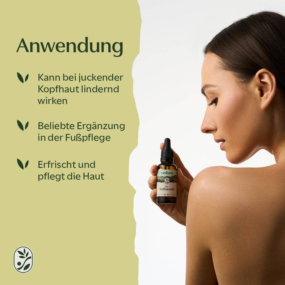 Nedura BIO Teebaumöl - Natürliche Pflege für Haut und Gesicht - 30ml