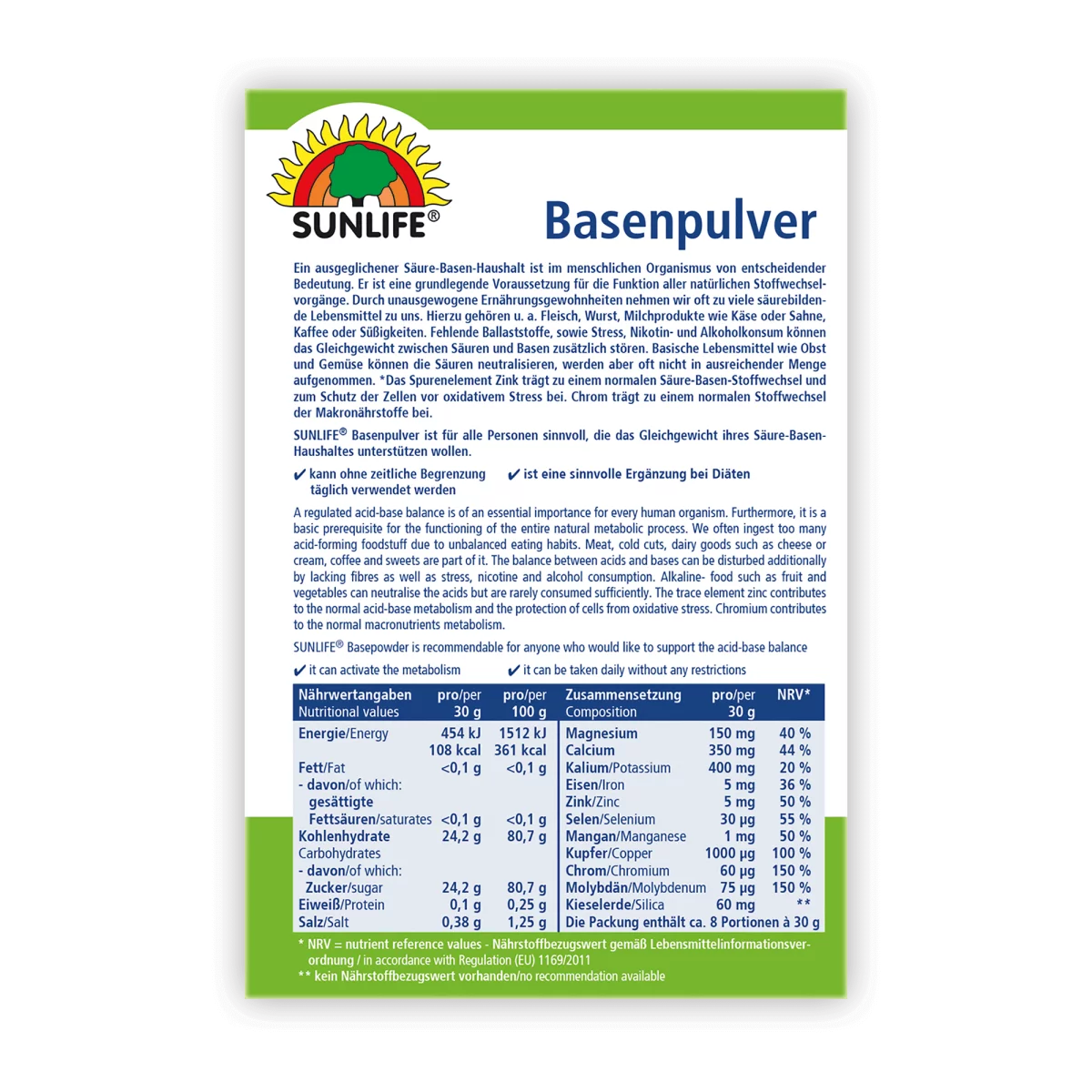 Sunlife | Basenpulver 250g