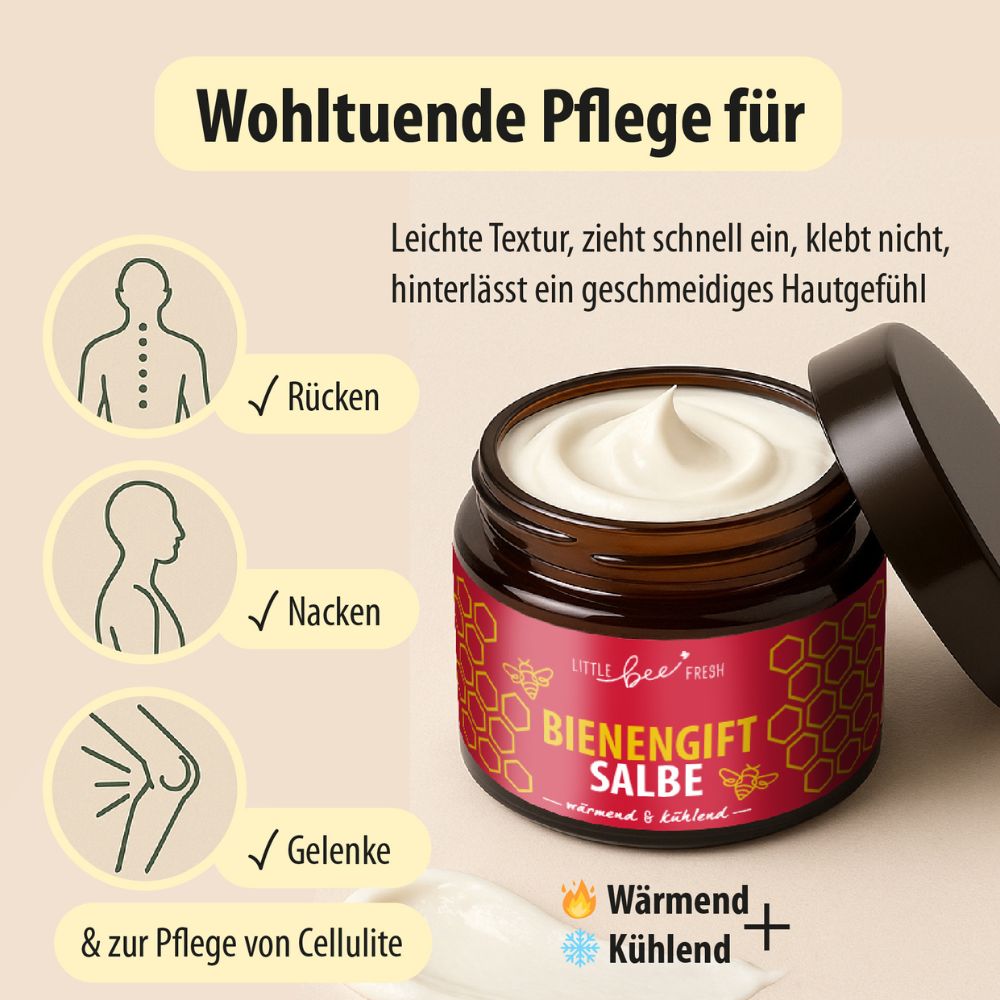 Little Bee Fresh | Bienengiftsalbe wärmend & kühlend – wohltuende Pflege - 50ml