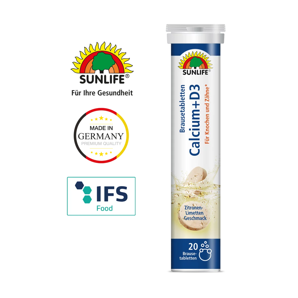 Sunlife | Calcium + Vitamin D3 Brausetabletten