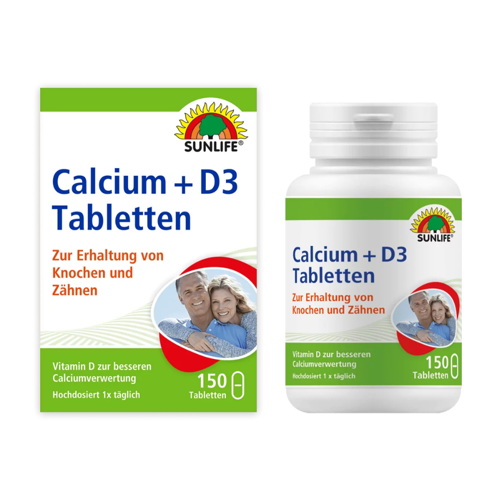 Sunlife | Calcium + Vitamin D3 Tabletten - 150 Stück
