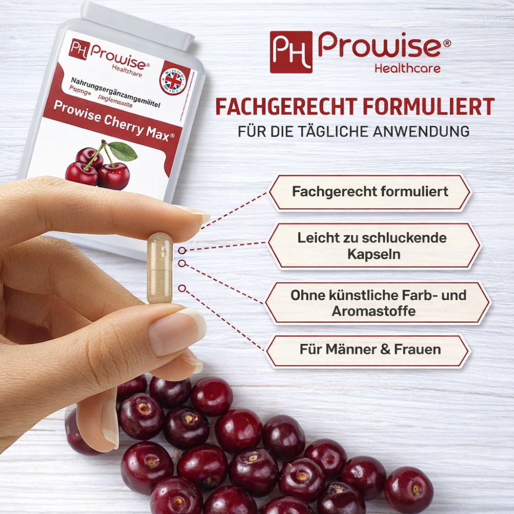 Prowise Healthcare | Cherry Max+ 2100 mg Montmorency Cherry – 90 Kapseln