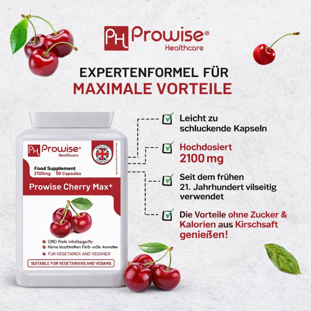 Prowise Healthcare | Cherry Max+ 2100 mg Montmorency Cherry – 90 Kapseln