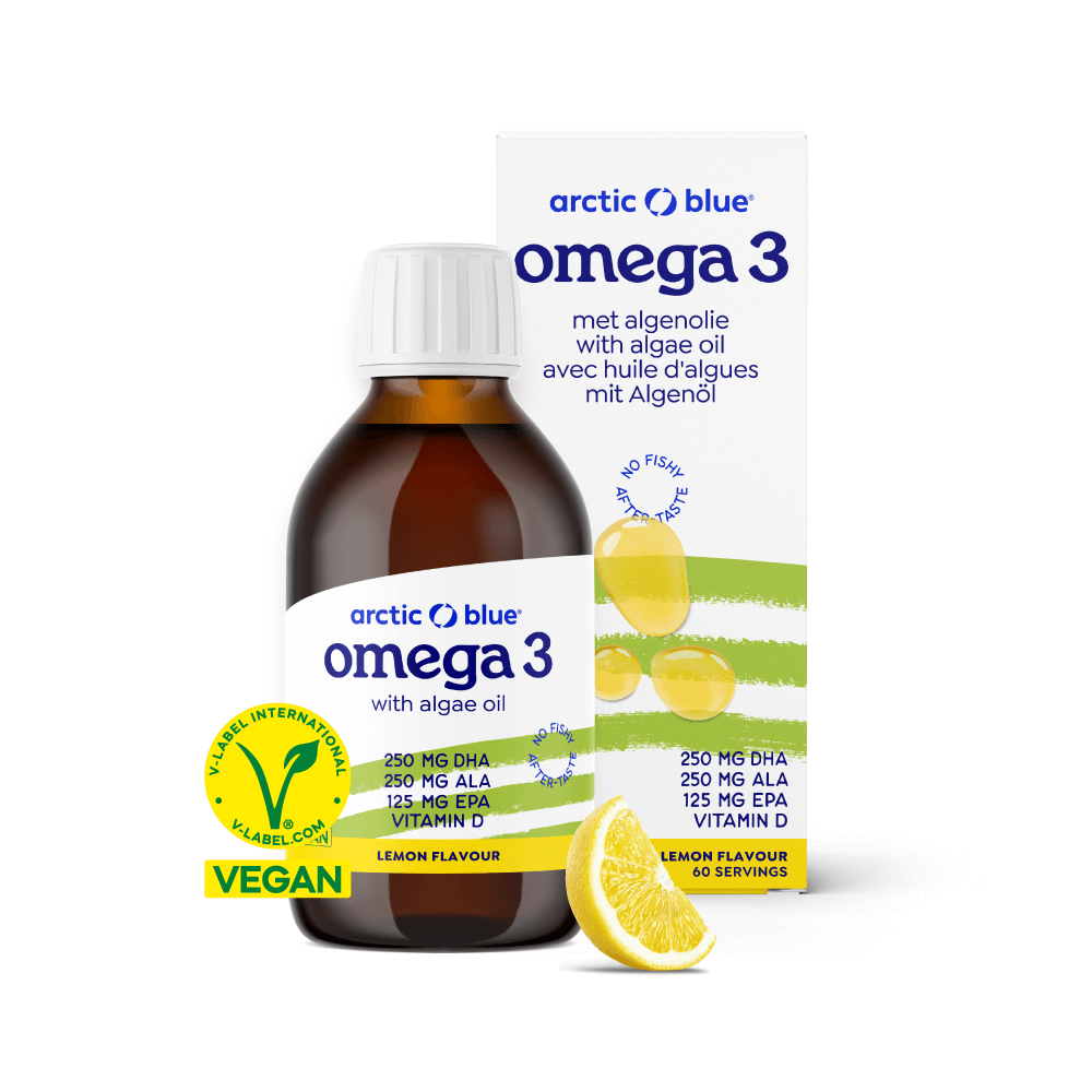 Arctic Blue | Omega 3 Algenöl DHA + EPA und Hanfsamenöl ALA mit Vitamin D3