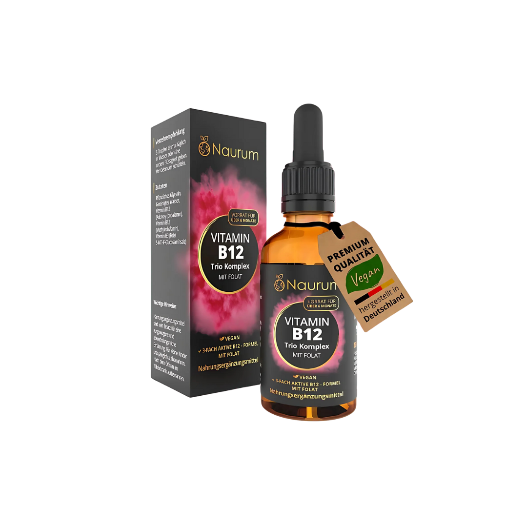 Naurum | Vitamin B12 Trio Komplex mit Folat - 50ml