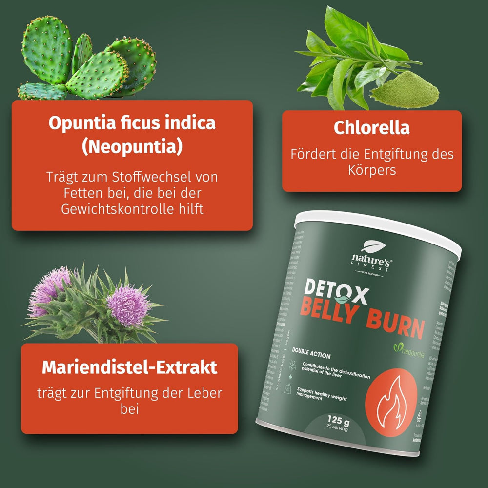 Nature's Finest I Detox Belly Burn zum Entgiftung, Abnehmen und Fettverbrennen