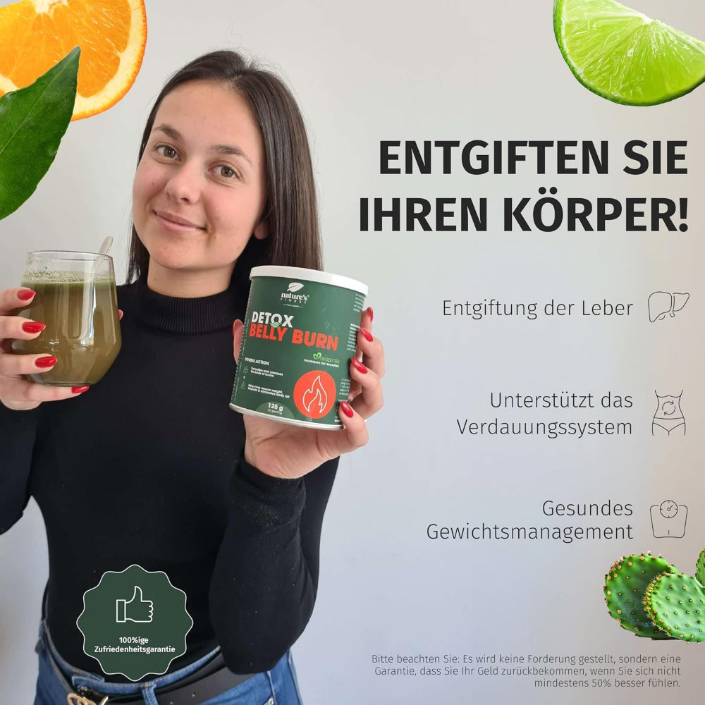 Nature's Finest I Detox Belly Burn zum Entgiftung, Abnehmen und Fettverbrennen