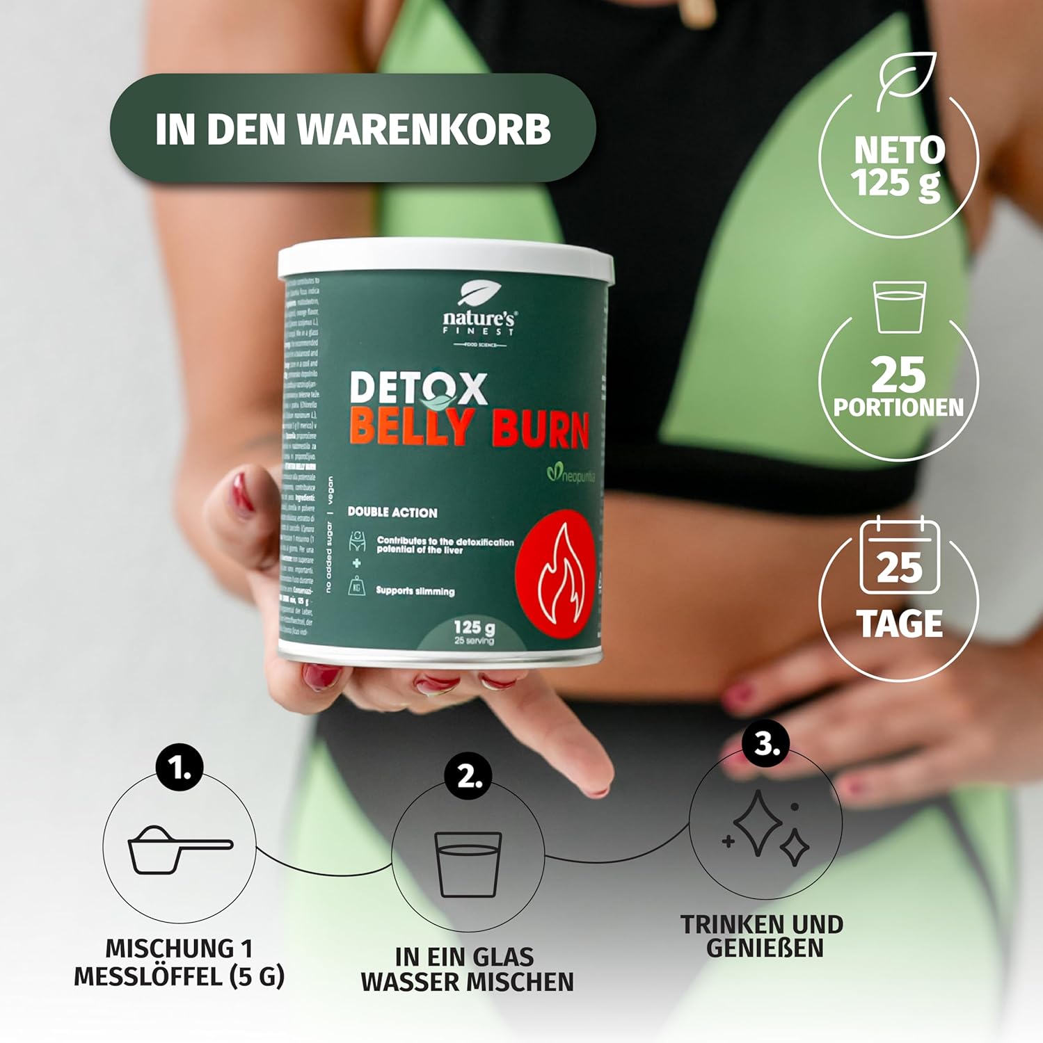 Nature's Finest I Detox Belly Burn zum Entgiftung, Abnehmen und Fettverbrennen