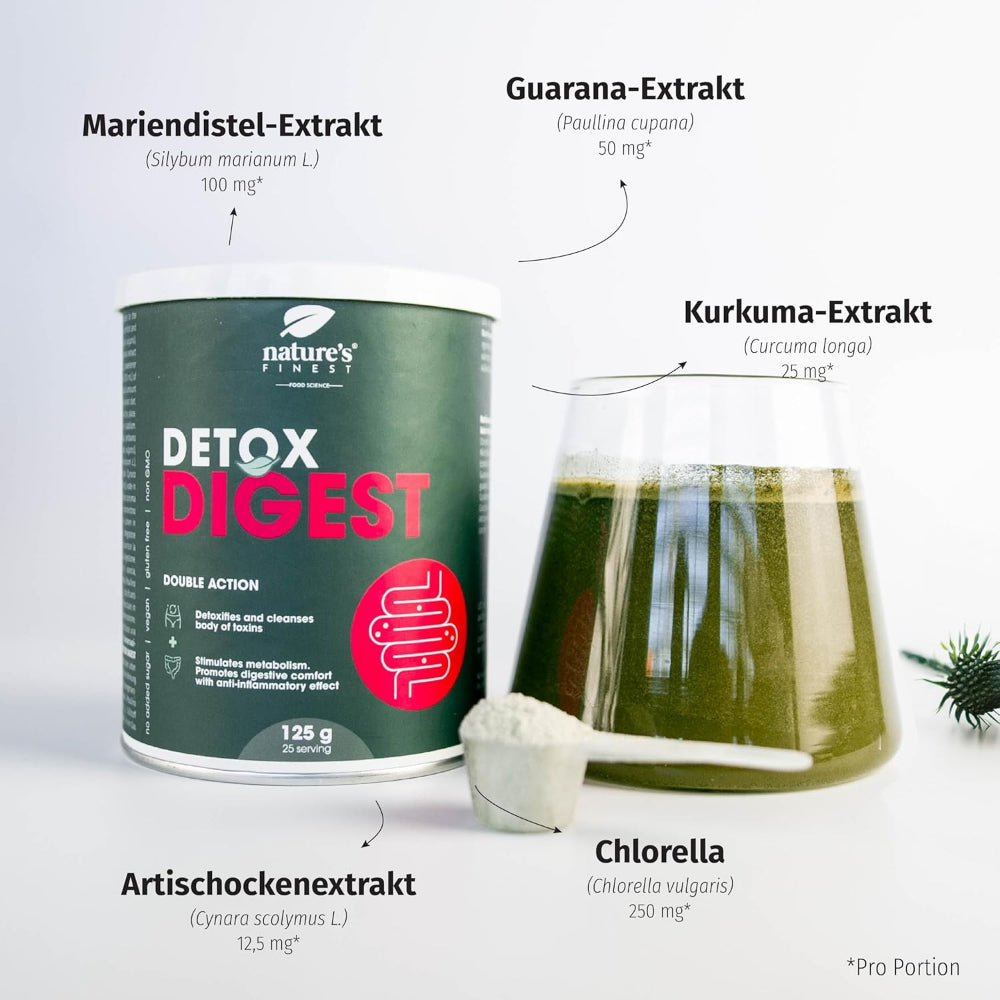 Nature's Finest I Detox Digest 2-in-1 Verdauungs-Entgiftungsformel