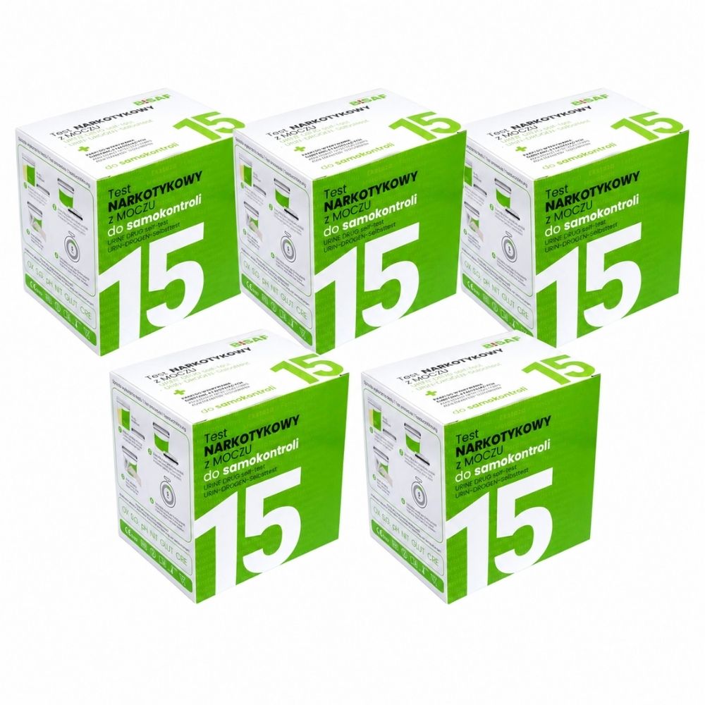 BISAF 15-in-1 Drogentest Urin – Testbecher für 15 Substanzen – 1 Stück