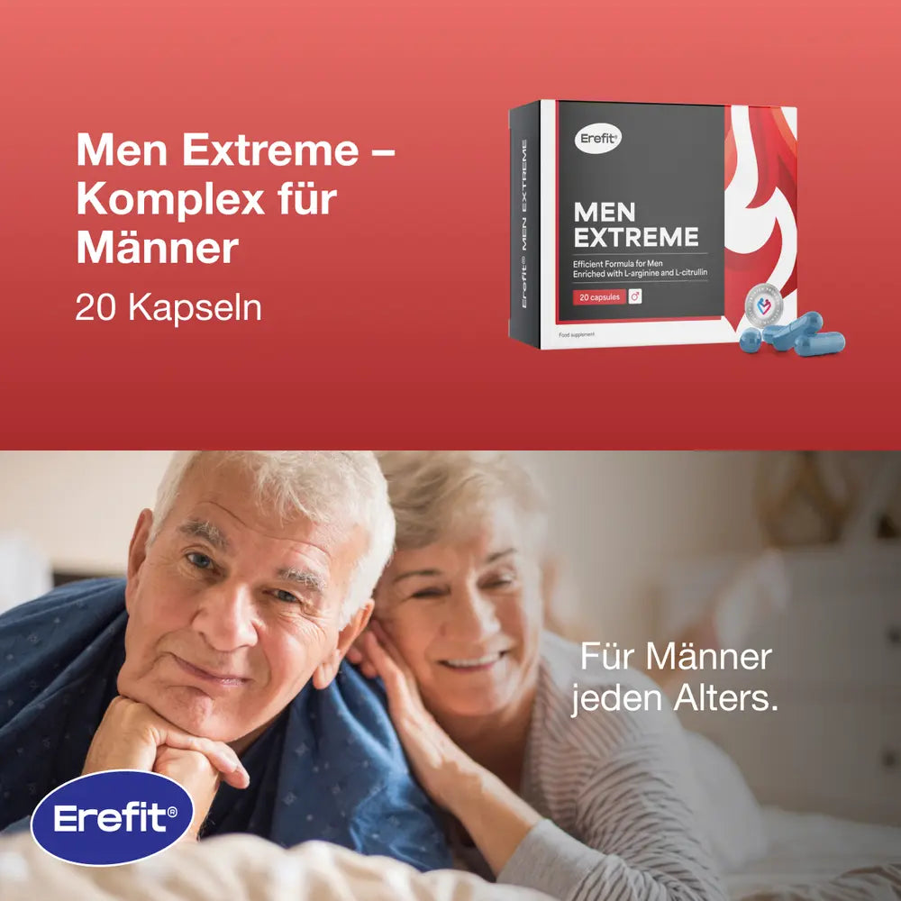 Erefit | Men Extreme Komplex für Männer – Alternative zu Viagra und Kamagra - 20 Kapseln