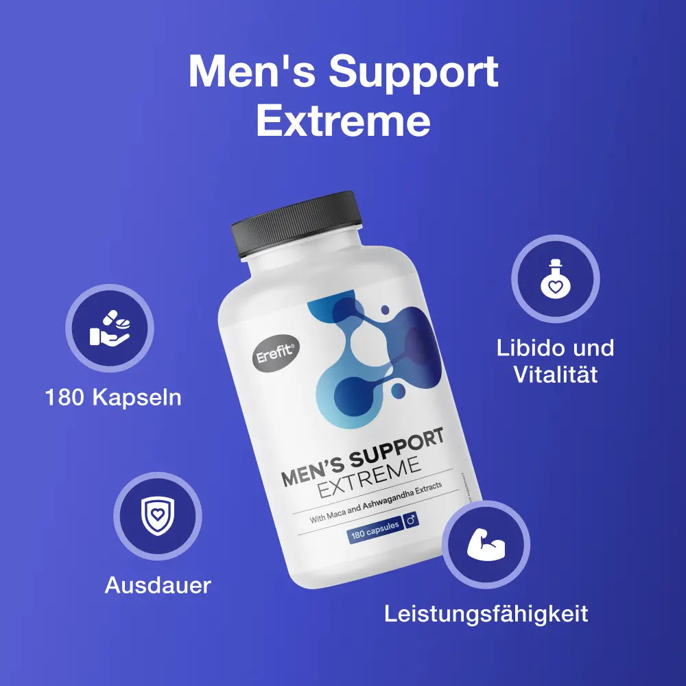 Erefit | Men's Support Extreme – Alternative zu Viagra und Kamagra - 180 Kapseln