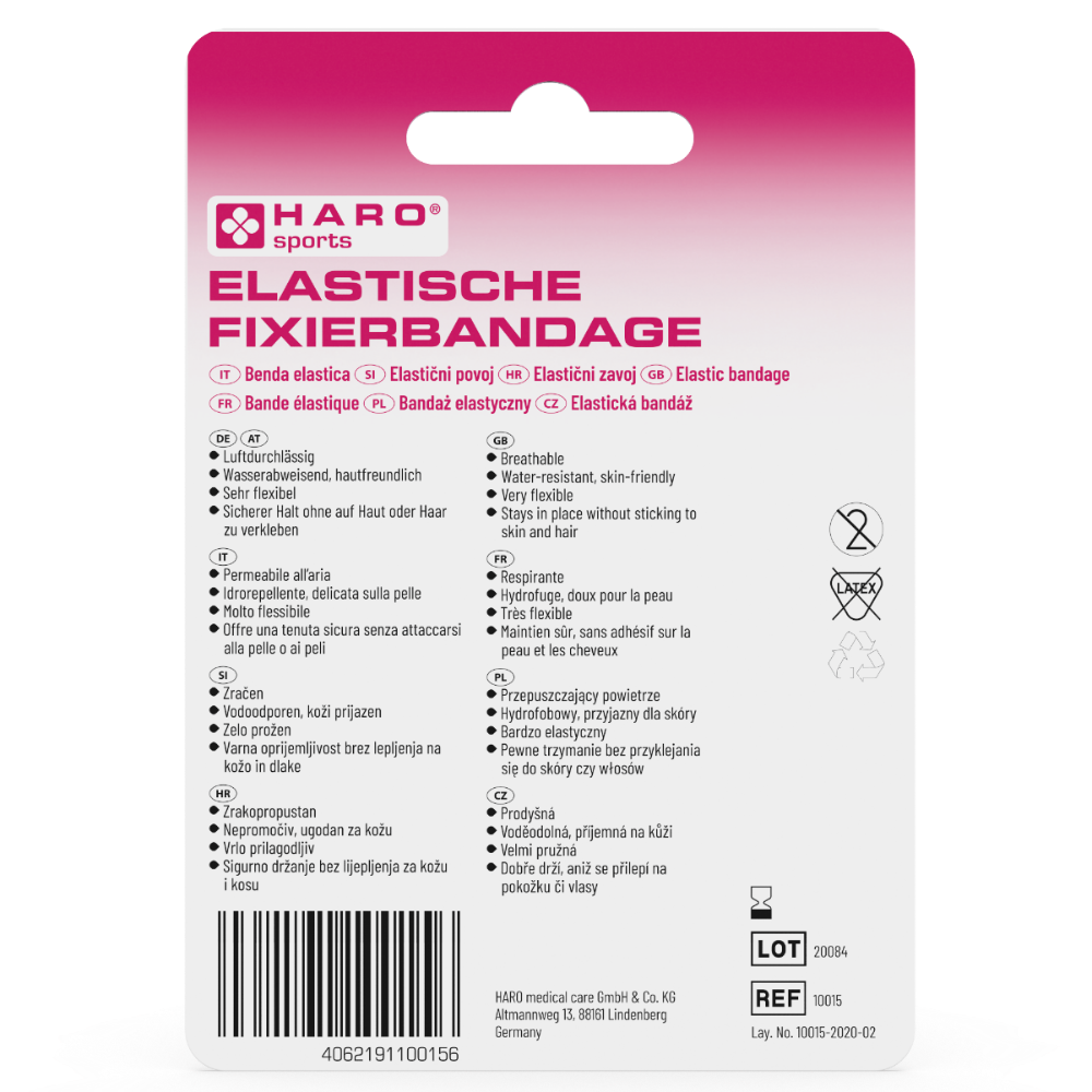 Haro | Elastische Fixierbandage - Pink 4,5m x 5cm