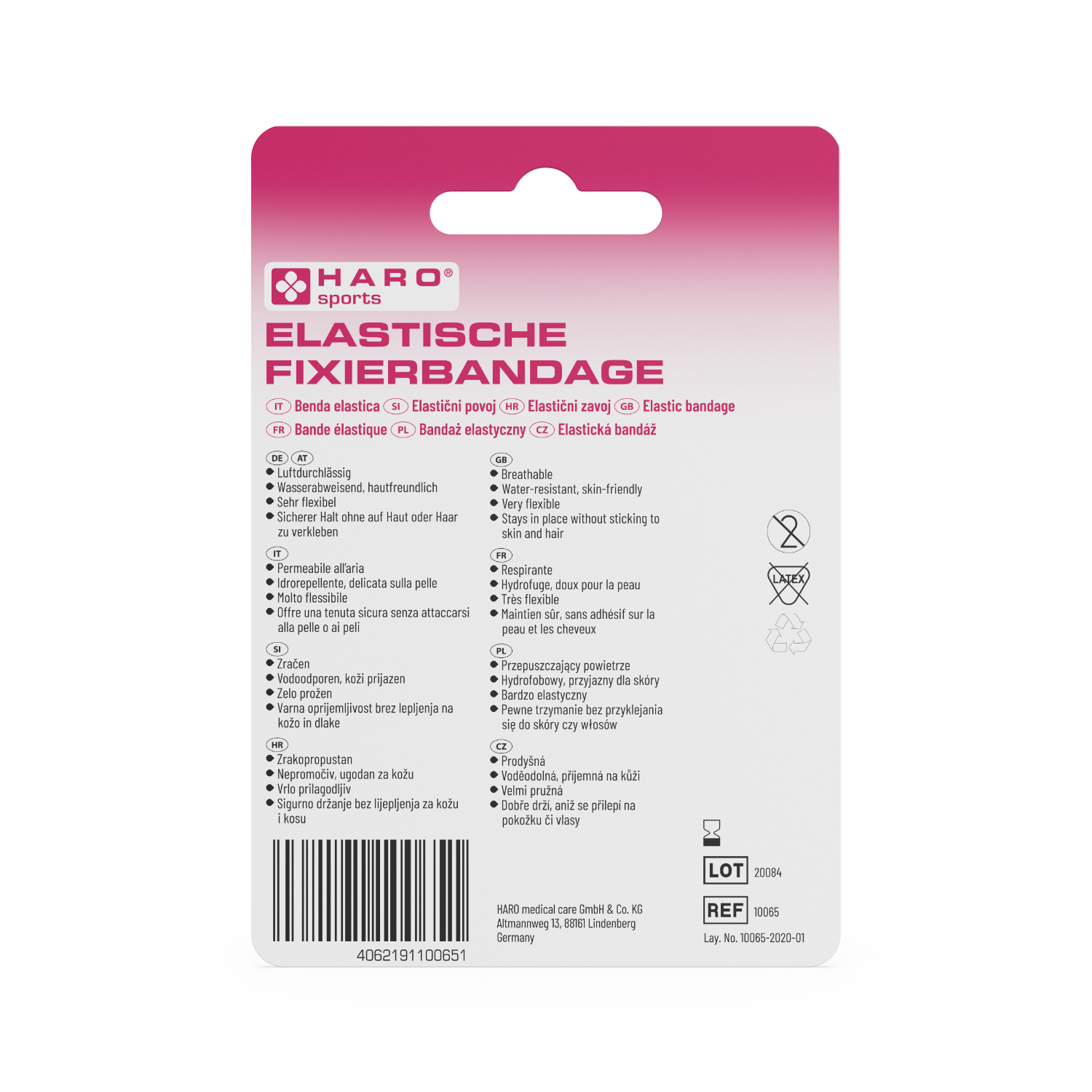 Haro | Elastische Fixierbandage - Beige 2,5m x 2,5cm