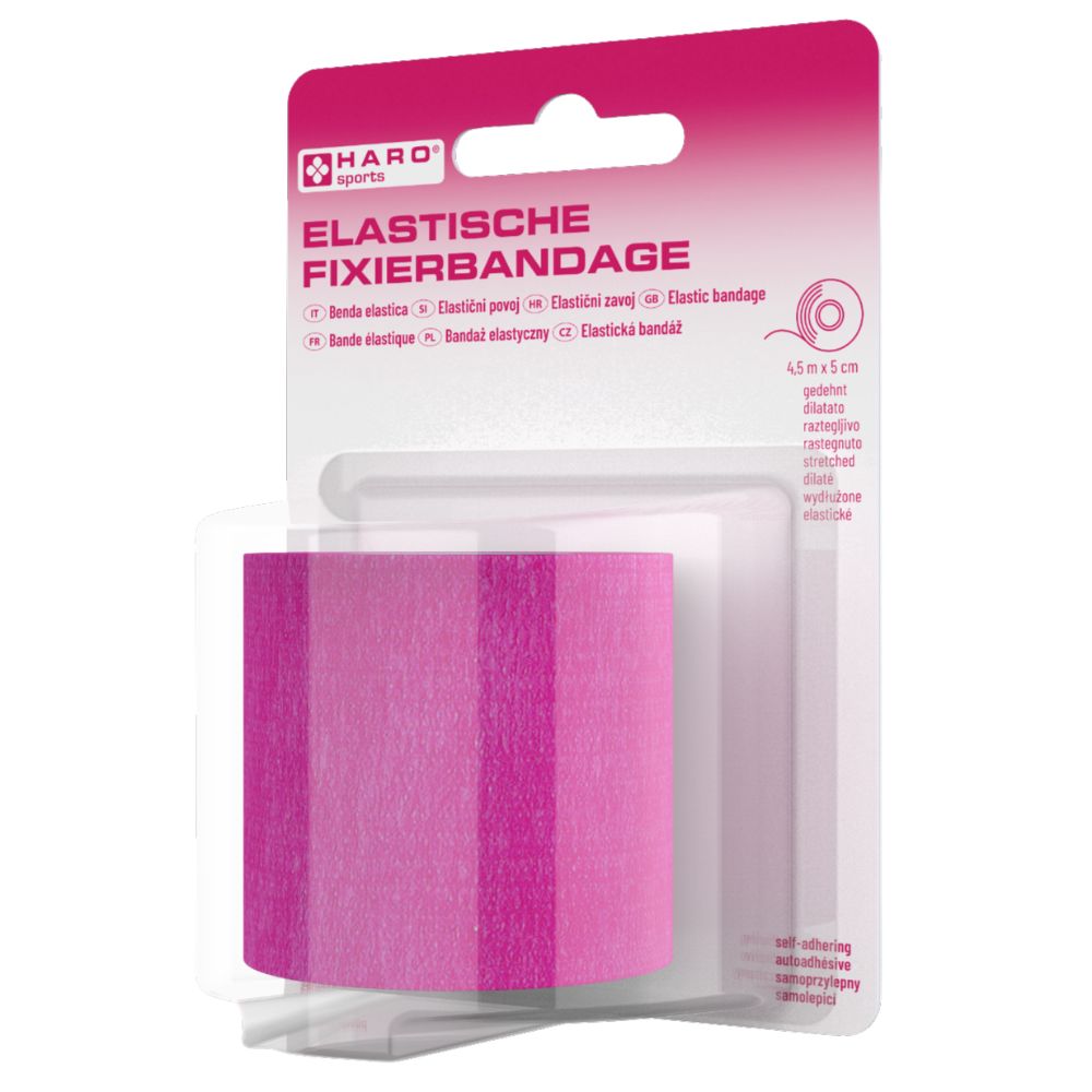 Haro | Elastische Fixierbandage - Pink 4,5m x 5cm