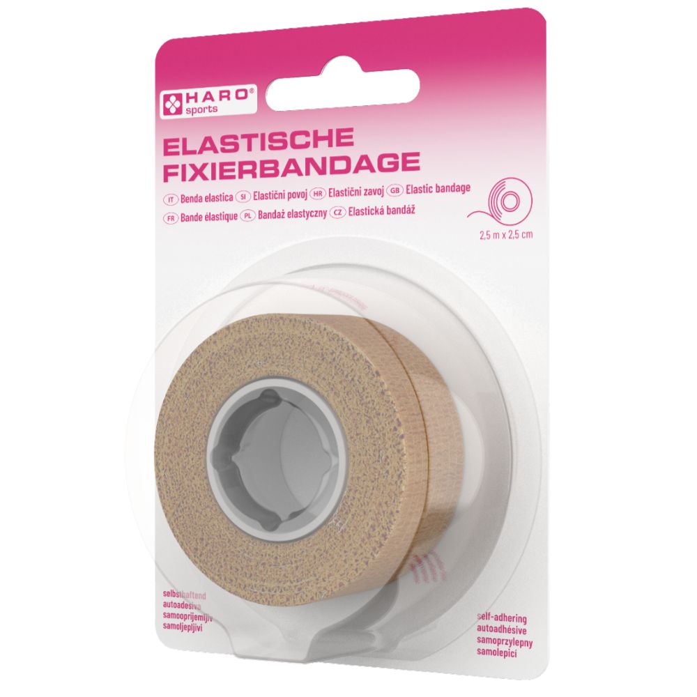 Haro | Elastische Fixierbandage - Beige 2,5m x 2,5cm