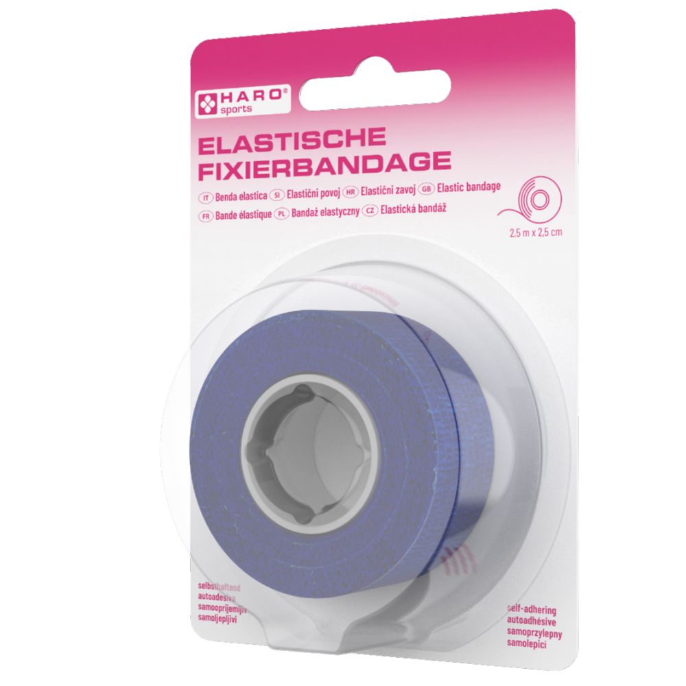Haro | Elastische Fixierbandage - Blau 2,5m x 2,5cm