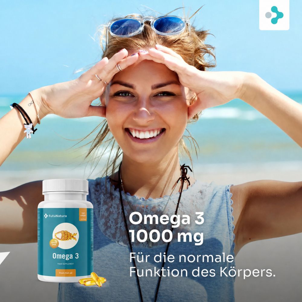 FutuNatura | Omega-3 1000 mg mit Vitamin E - 150 Weichkapseln