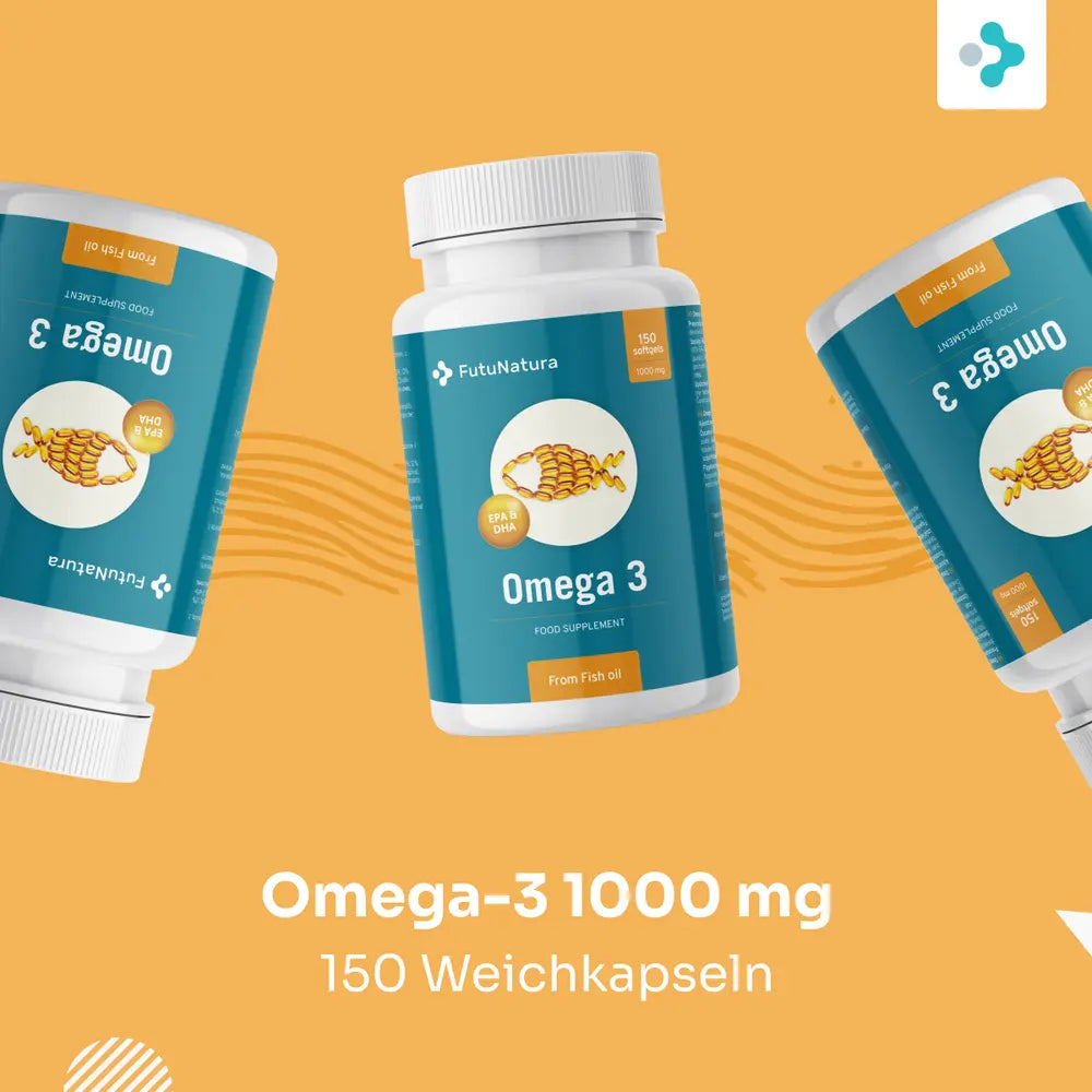 FutuNatura | Omega-3 1000 mg mit Vitamin E - 150 Weichkapseln