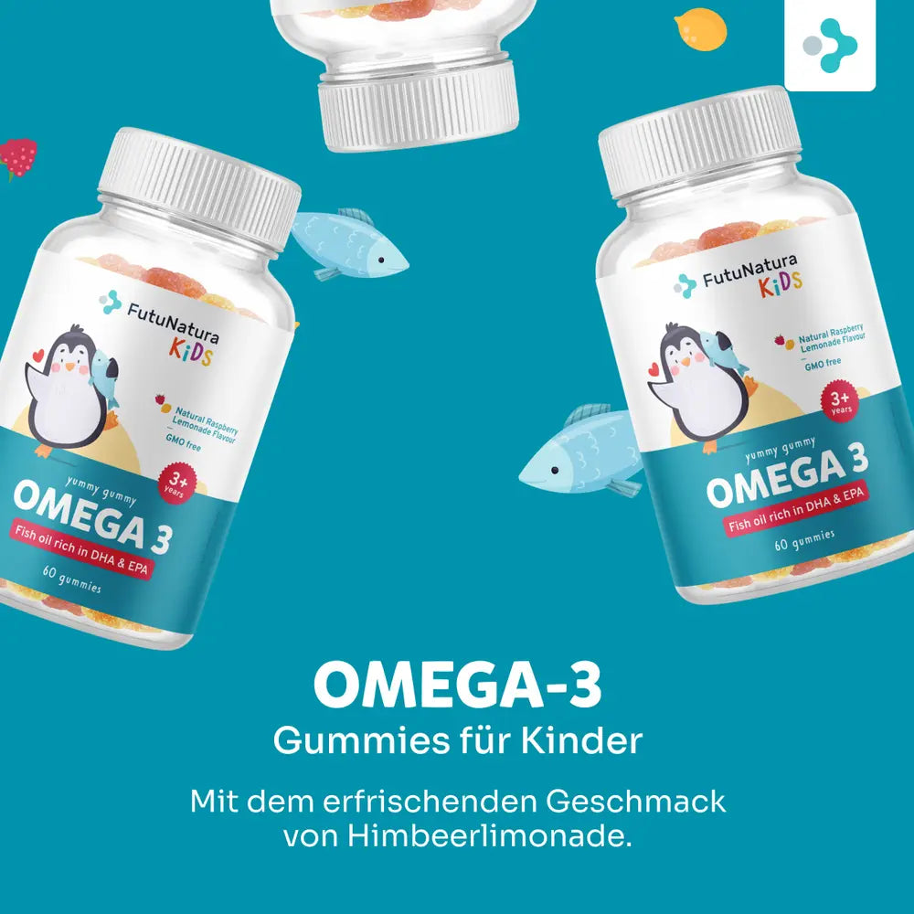 FutuNatura | Omega-3 Gummies für Kinder – zur Unterstützung des Gehirns und der Sehkraft