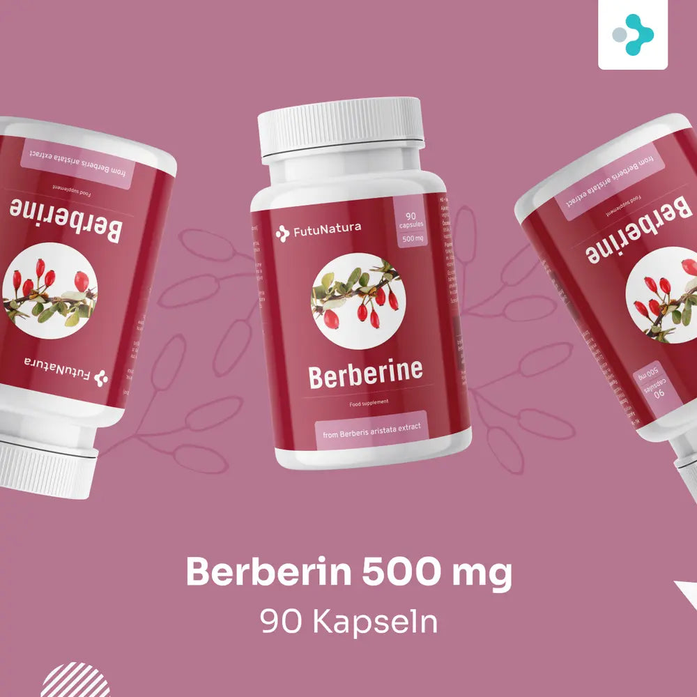 FutuNatura | Berberin 500 mg für Blutzuckerkontrolle - 90 Kapseln