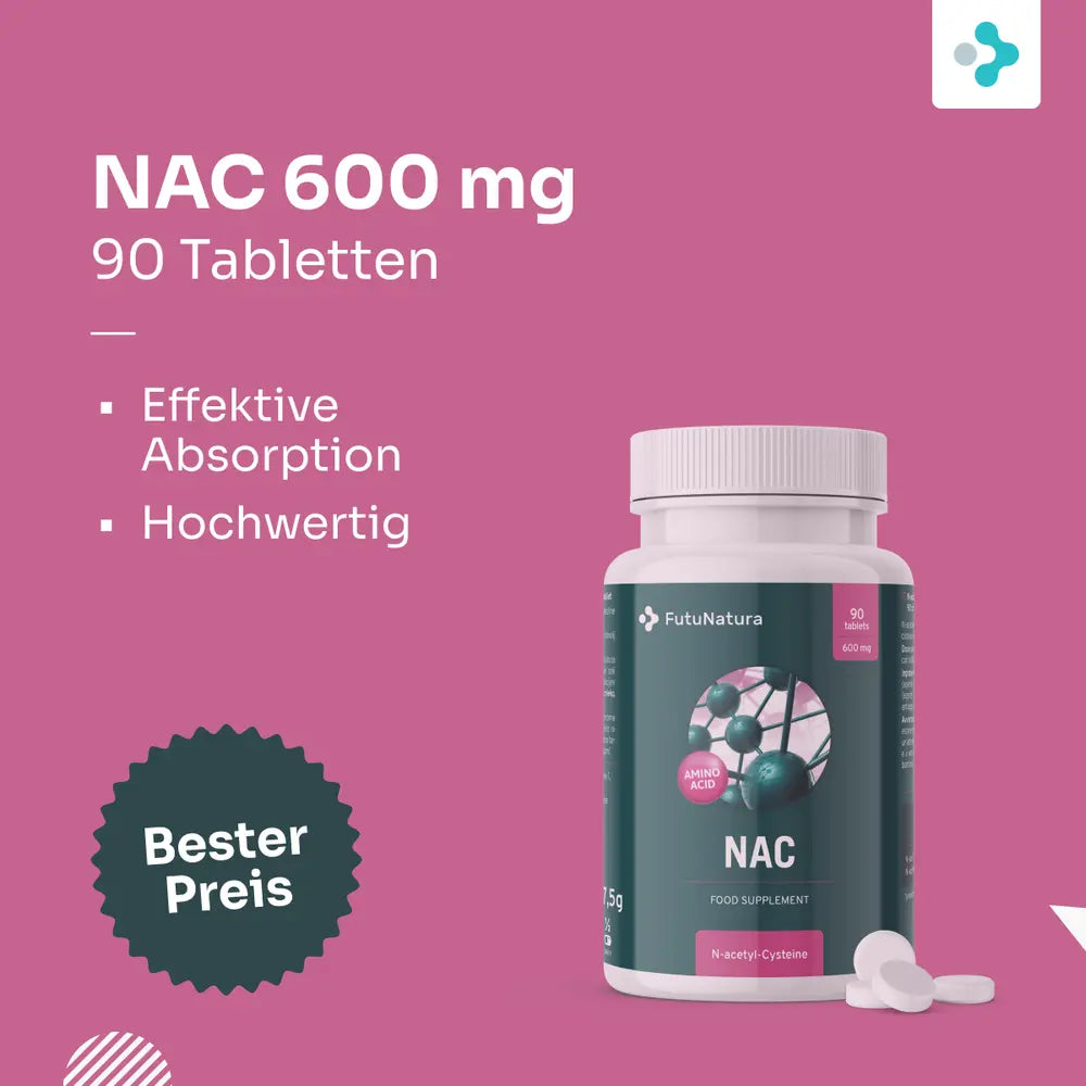 SET : FutuNatura NAC 600 mg - 90 Tabletten + Haro Tablettenteiler