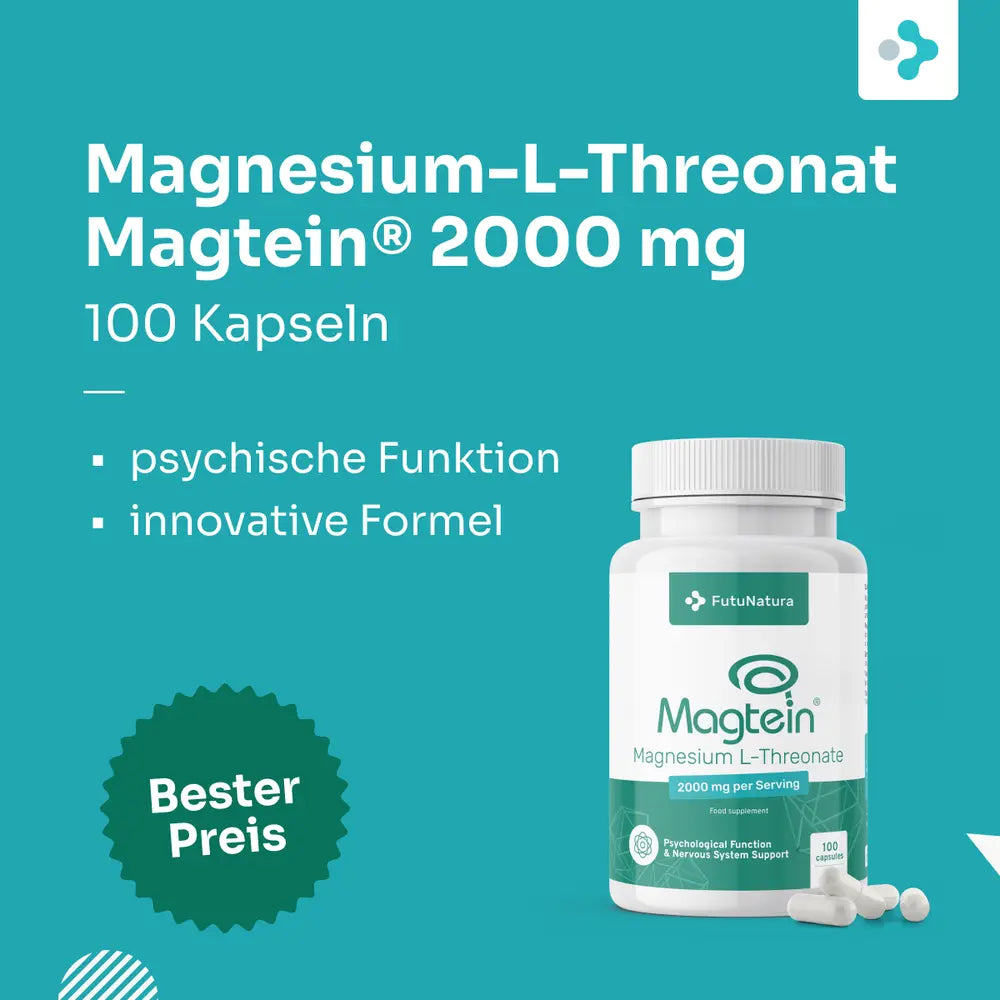 FutuNatura | Magnesium L-Threonat Magtein® 2000 mg - 100 Kapseln