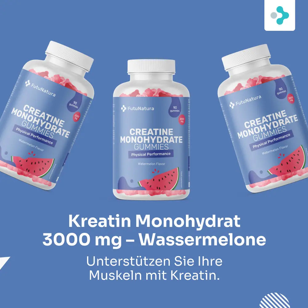 FutuNatura | Kreatin Monohydrat 3000 mg – Wassermelone - 90 Gummibonbons
