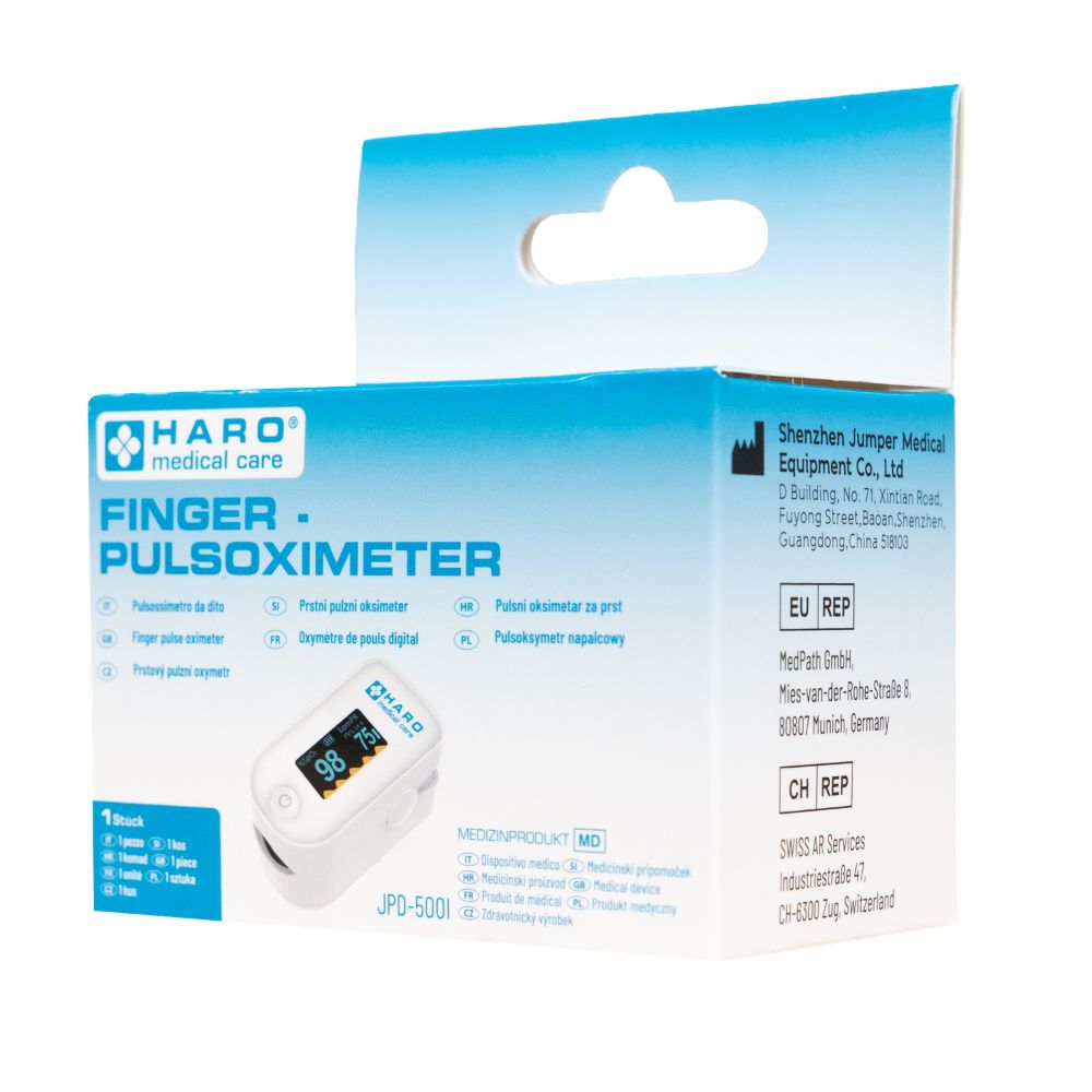 Haro | Finger-Pulsoximeter zur Messung der SpO₂ & Herzfrequenz