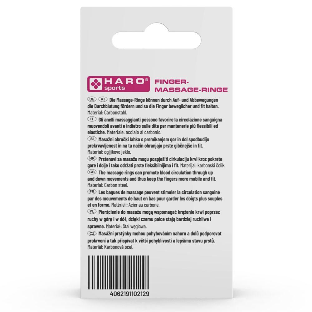 Haro | Fingermassage-Ringe - 5er-Set