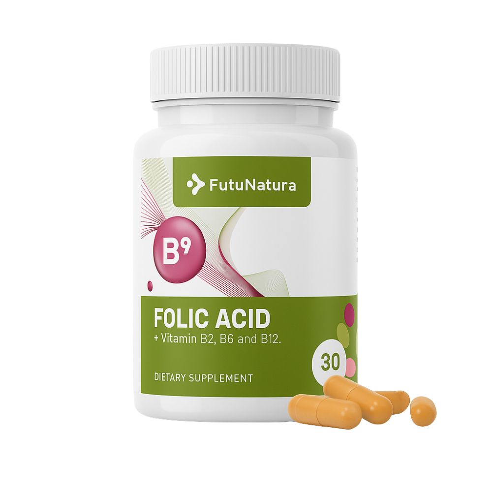 FutuNatura | Folsäure (Folat B9) - Schwangerschaft und Stillen - 30 Kapseln