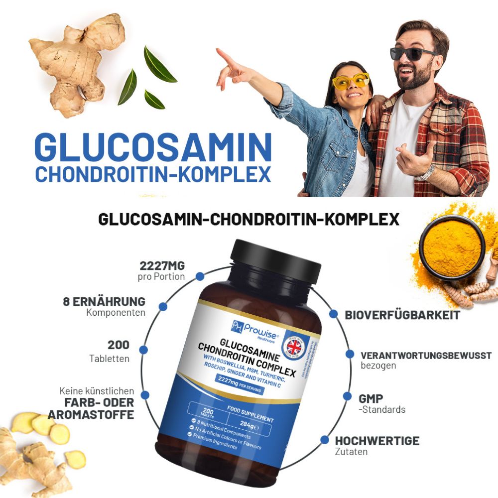 Prowise Healthcare | Glucosamin- und Chondroitin-Komplex - 200 Tabletten