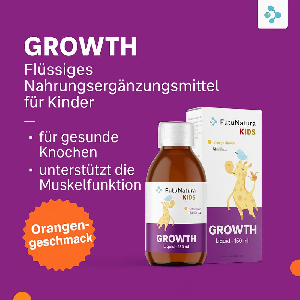 FutuNatura | Growth – Flüssige Nahrungsergänzung für Kinder in der Wachstumsphase