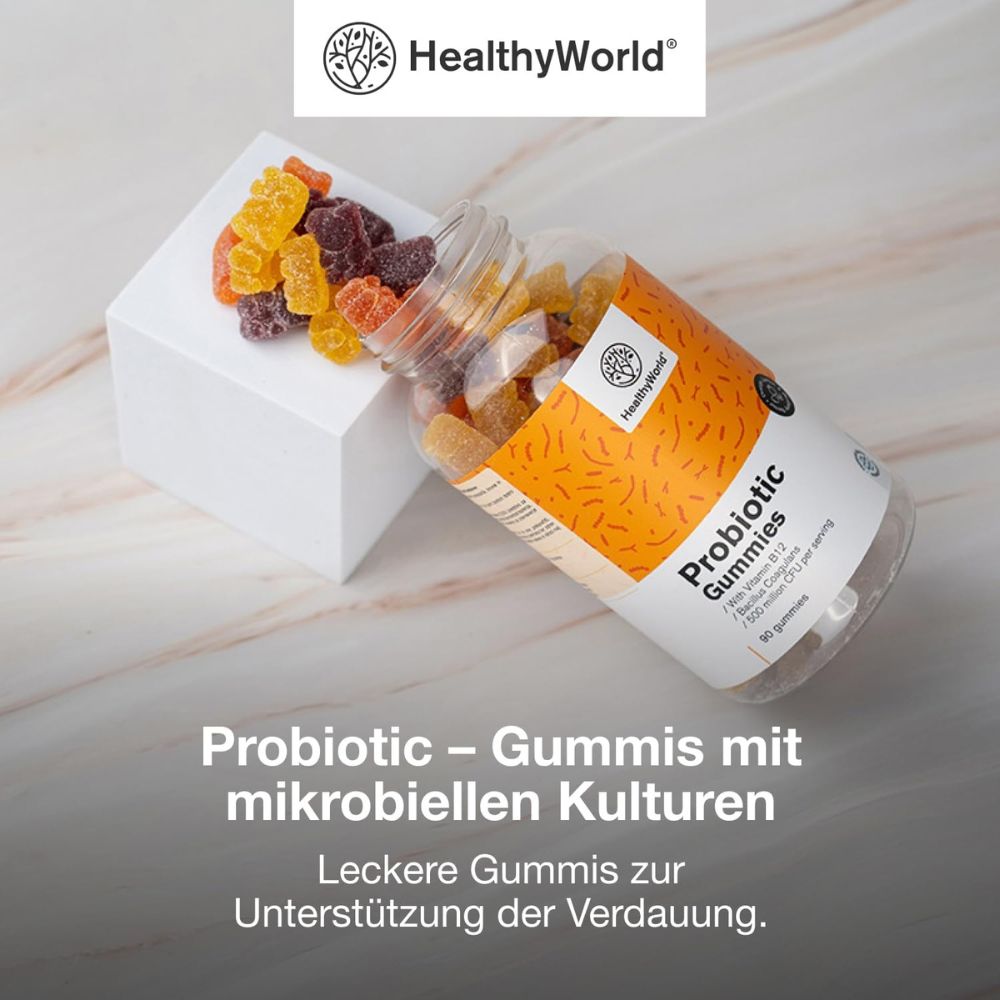 HealthyWorld | Probiotic – Gummis mit mikrobiellen Kulturen - 90 Gummibonbons