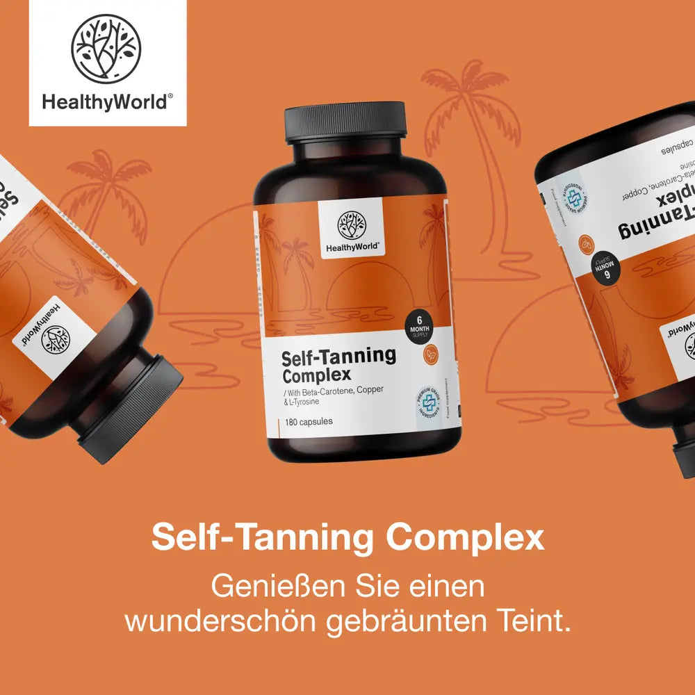 HealthyWorld | Self-Tanning Complex – Unterstützung der natürlichen Bräune - 180 Kapseln