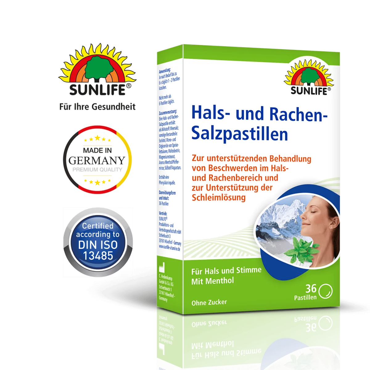 Sunlife | Hals- und Rachen- 36 Salzpastillen