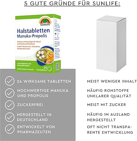 Sunlife | Halstabletten Manuka-Propolis