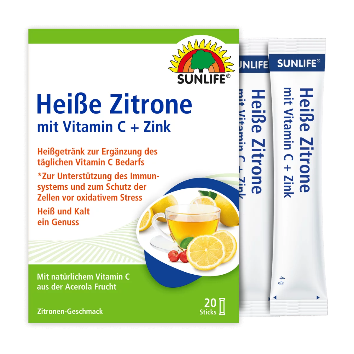 Sunlife | Heiße Zitrone mit Vitamin C + Zink