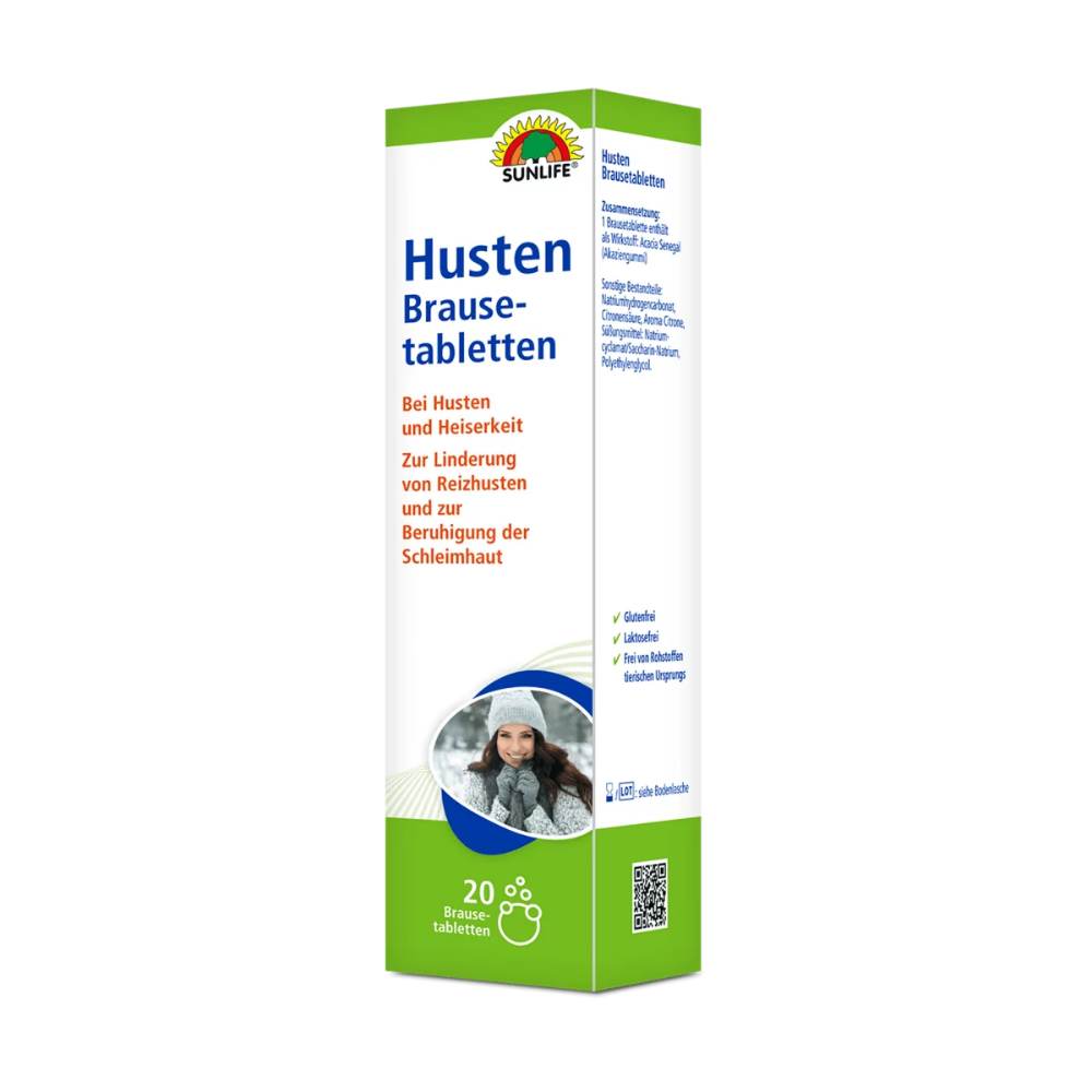 Sunlife | Husten Brausetabletten mit Acacia Senegal - 20 Stück