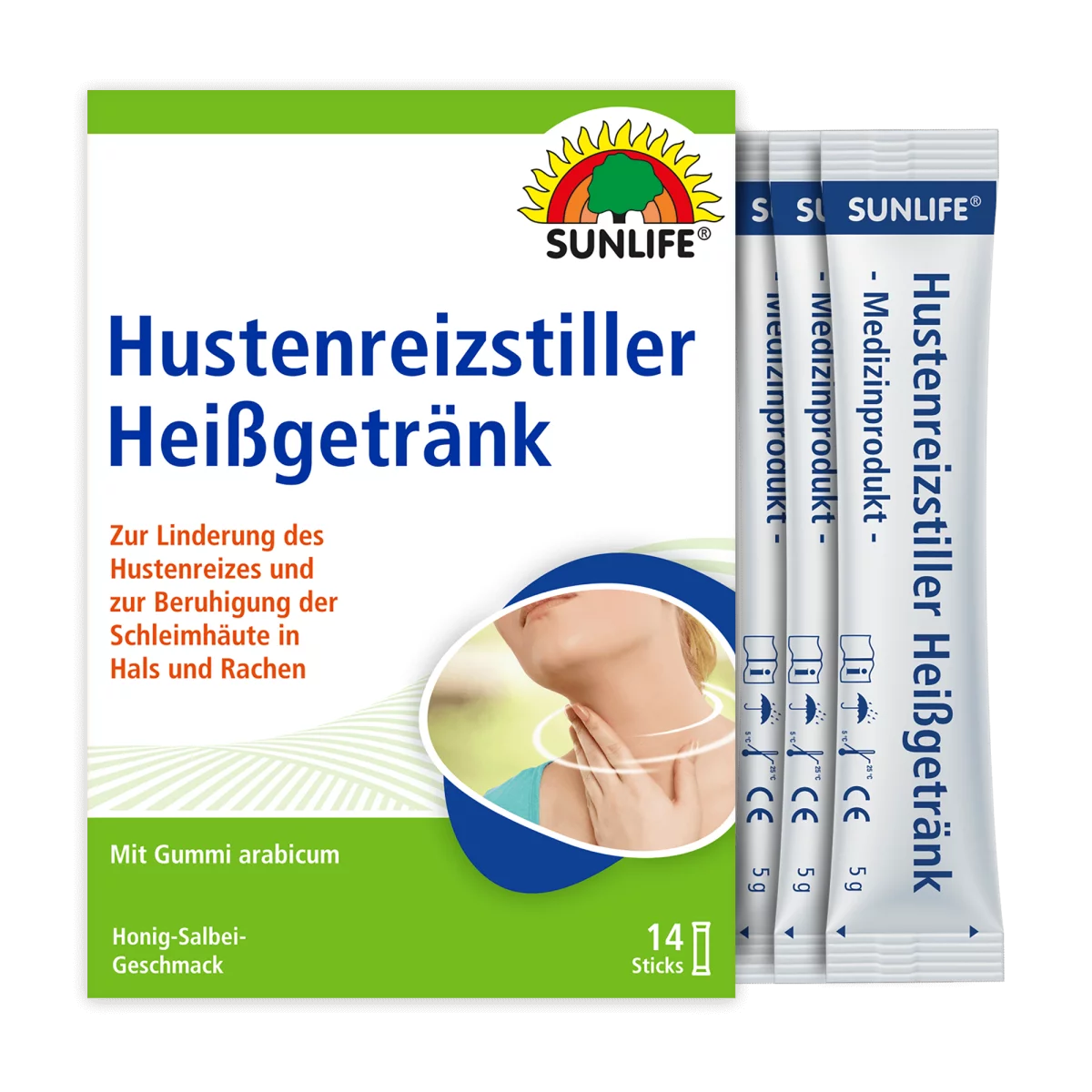 Sunlife | Hustenreizstiller Heißgetränk 14 Stk.