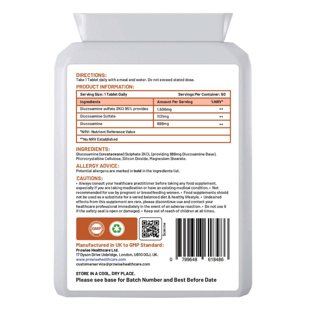 Prowise Healthcare | Joint Care+ Glucosaminsulfat 2KCL 1500 mg - 60 Tabletten