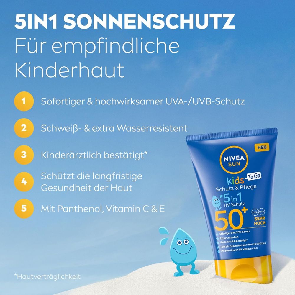 NIVEA SUN | Kids Schutz & Pflege 5in1 To Go LFS 50+ - 50 ml